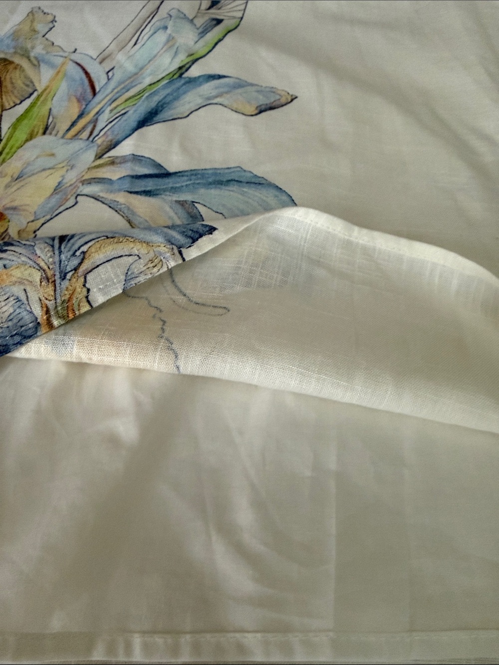 Farmers Market Floral Linen Blend Shift Dress White Size Large NWT - Picture 11 of 17